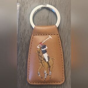 Brown Leather Keychain